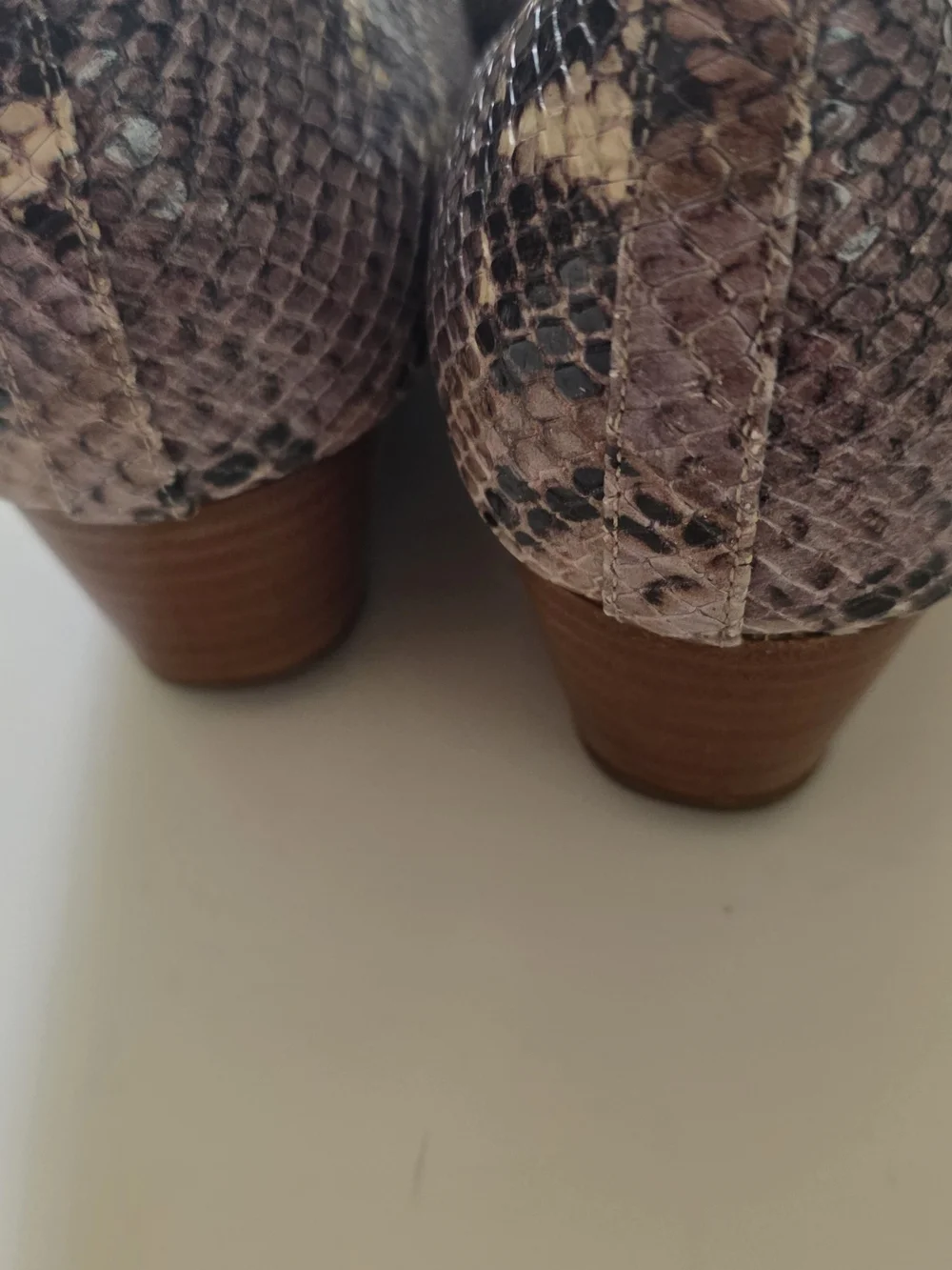 Cole Haan Women's Snake-Print Peep-Toe Flats in Brown